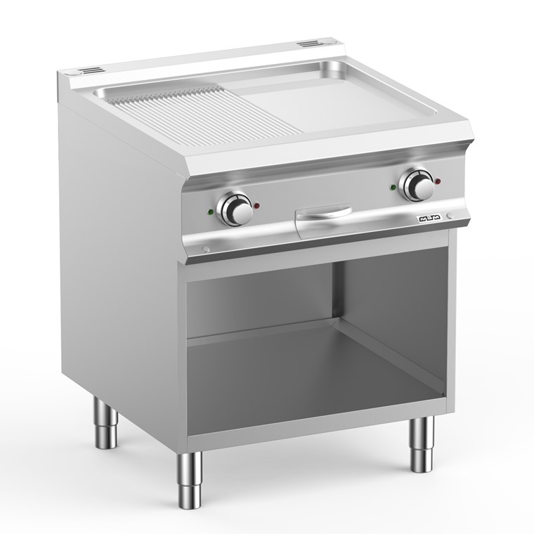 Bakplaat glad en geribd, 700 mm (MBM FTBE77ALR)