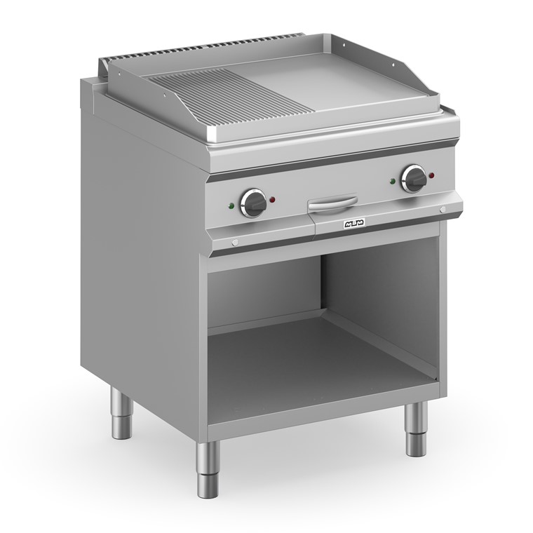 Bakplaat glad en geribd, 700 mm (MBM MFTE77ALR)